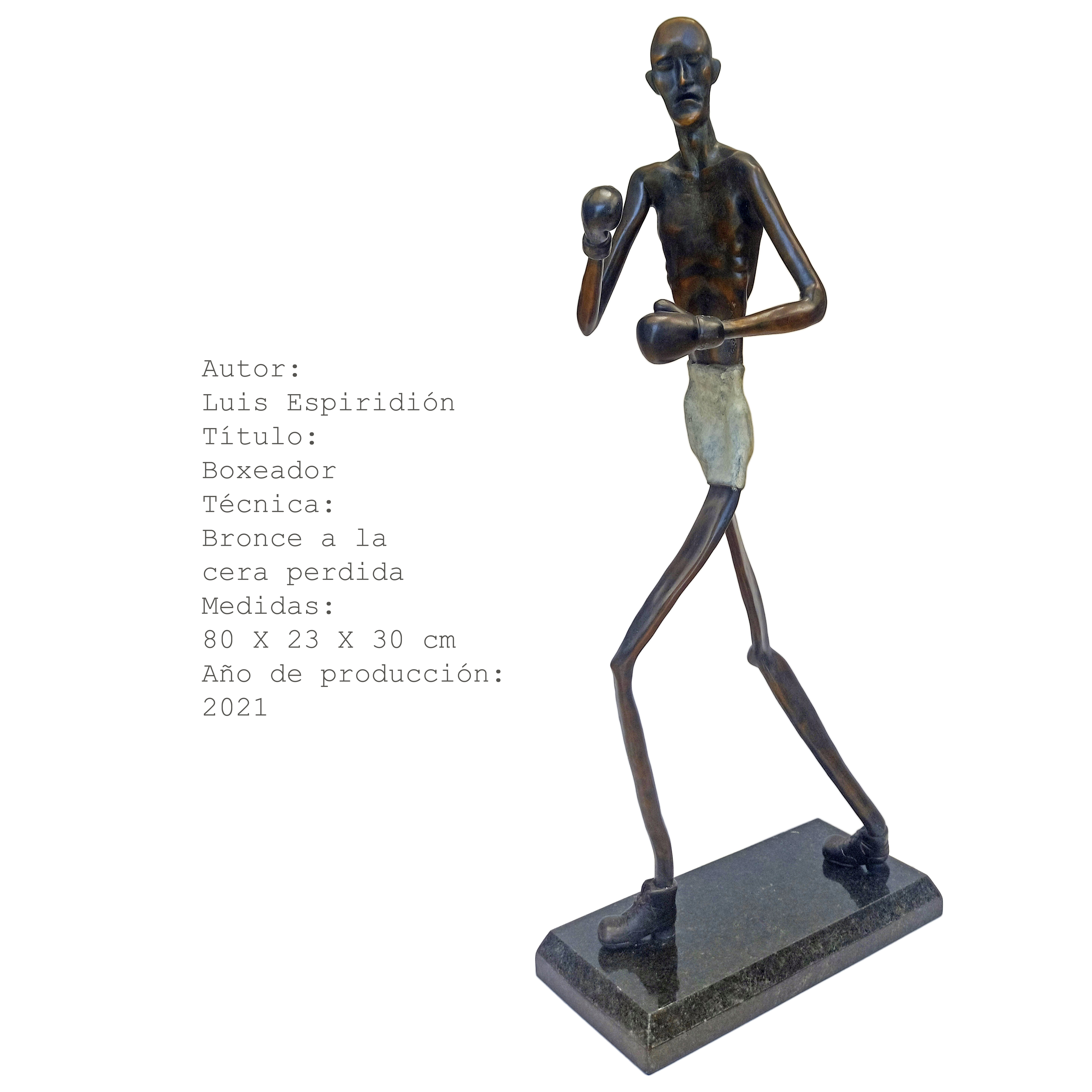 Boxeador — obra de Luis Espiridión con ficha técnica