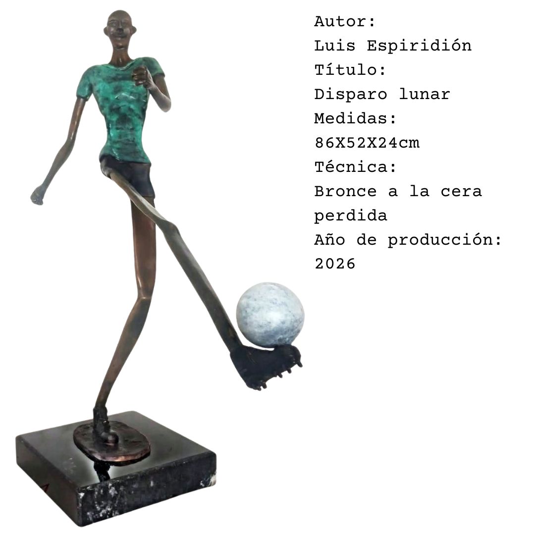 Disparo lunar — obra de Luis Espiridión con ficha técnica