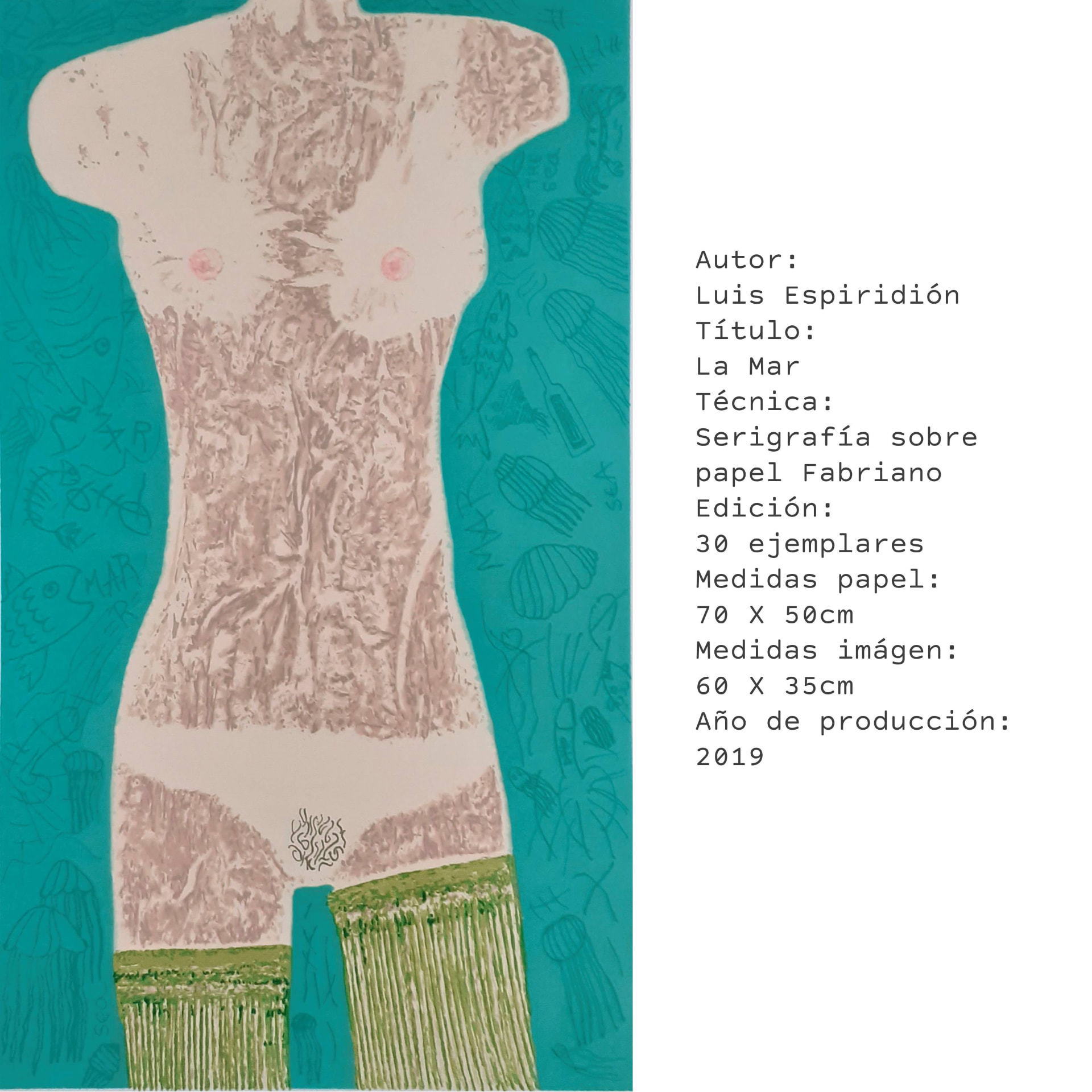 La Mar — obra gráfica de Luis Espiridión con ficha técnica